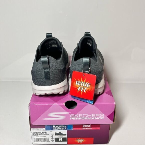 Skechers GOWalk Saint Tropez Travel Washable Knit Slip-On Sneakers Size: 6W - Picture 5 of 5